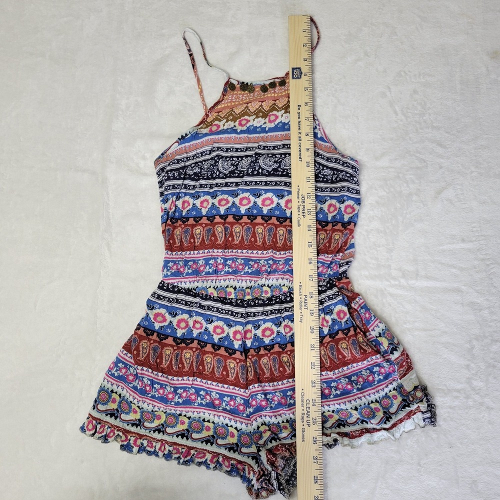 AMERICAN EAGLE Women's XXS Boho Paisley Floral Geometric Print Romper